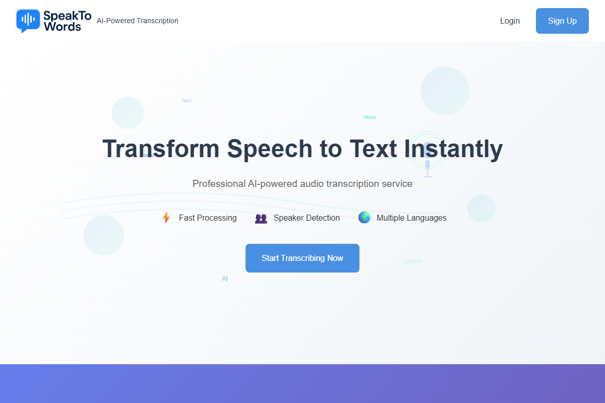 SpeakToWords Preview